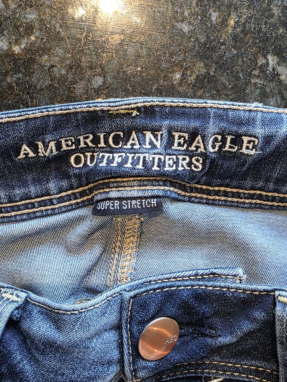 American Eagle Women's Bootcut Flare Super Stretch 12 Long Jeans - Blue - Picture 6 of 8